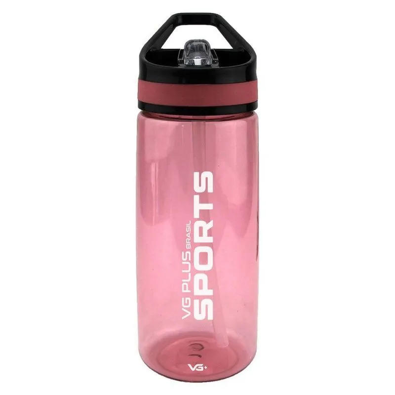 Garrafa Squeeze Aerobic Plástico Com Bico 650ml Academia Vg+ Rosa