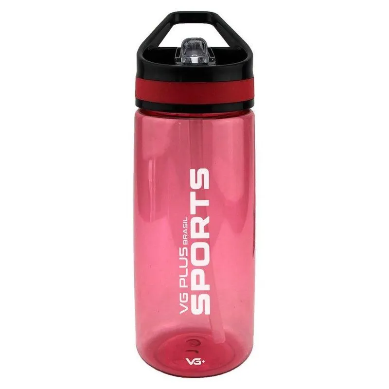 Garrafa Squeeze Aerobic Plástico Com Bico 650ml Academia Vg+ Vermelho