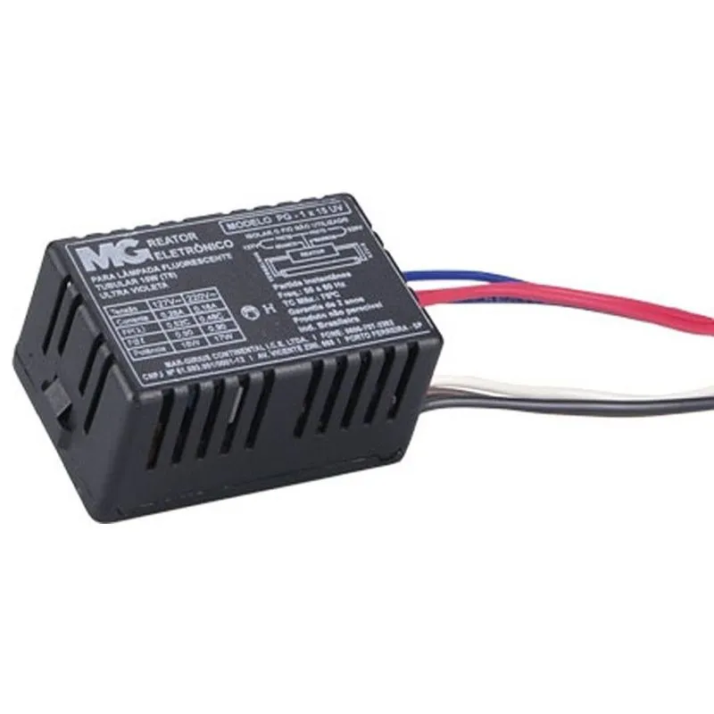 10 Reator Eletronico Bivolt Uvc 15w Para Lampada Ultra Violeta Margirius