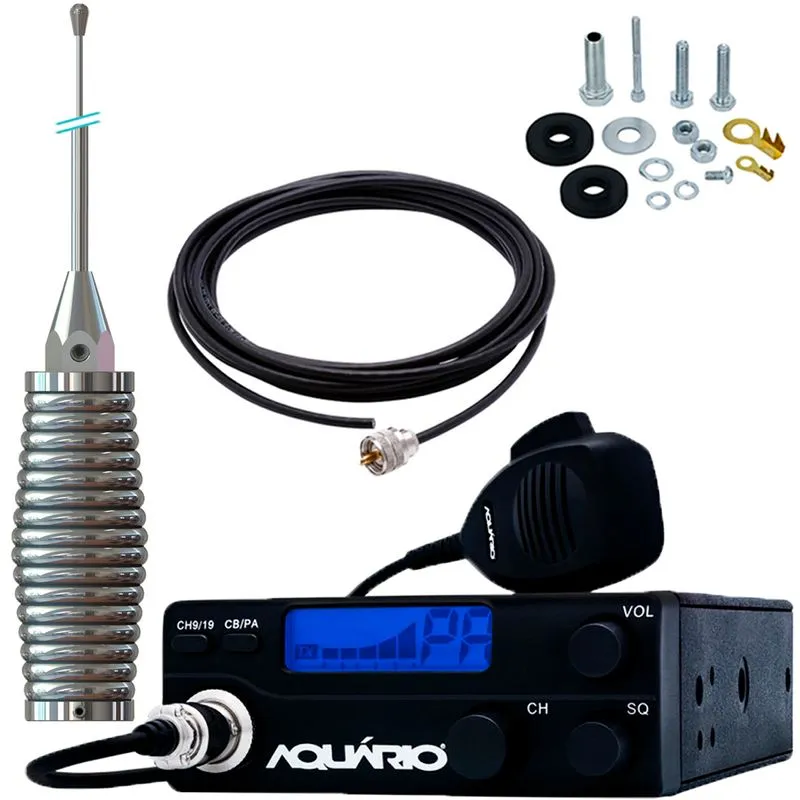 Radio Px 40 Canais Rp-40 Antena Inox Force 2,70mts Cabo 5,5mts Parafusos Anti-furto