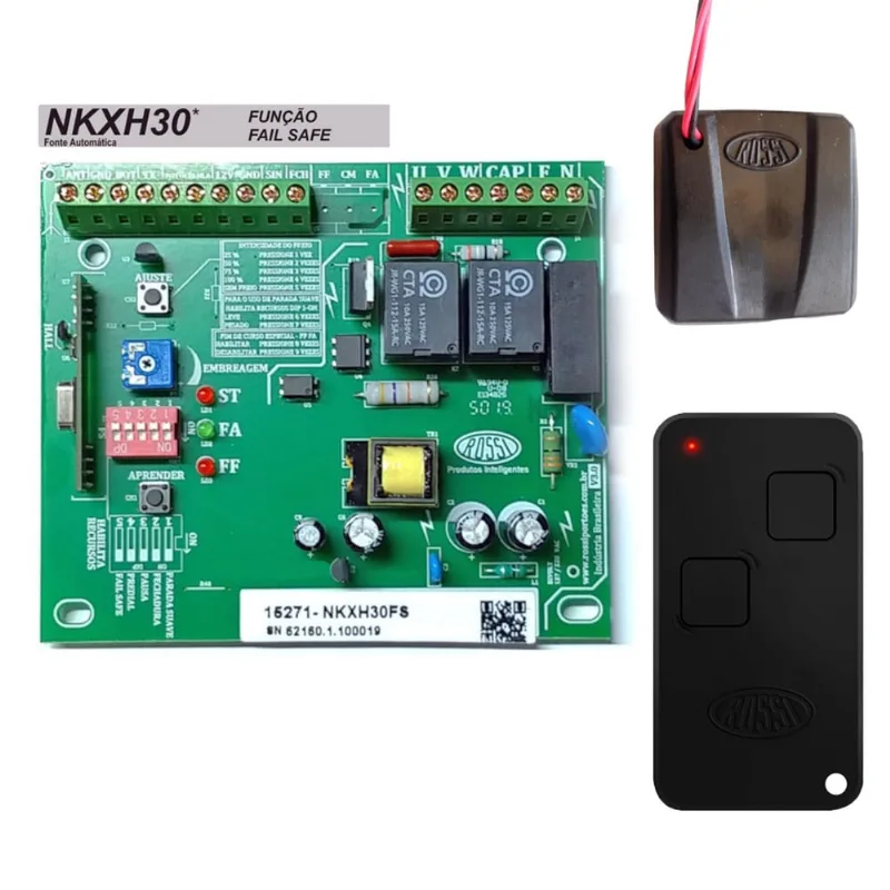 Central Placa Comando Motor N Kxh30fs Sensor Hall Controle 2 Canais Tx Car Farol Alto Carro Moto
