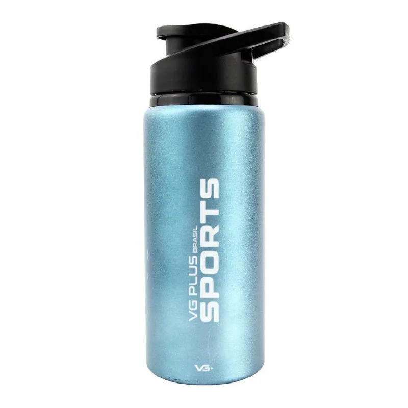Garrafa Squeeze Alumínio Brilhante Com Trava 600ml Academia Vg+ Verde