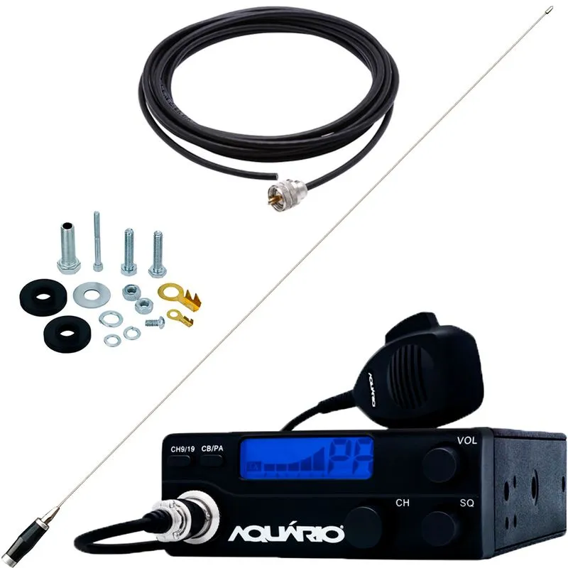 Radio Px 40 Canais Rp40 Antena Mini Maria Mole 1,40m Cabo 5,5m Parafusos Anti-furto