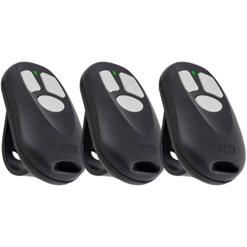 3 Controle Remoto Portão Eletronico 3 Canais 433,92mhz Code Learn Rcg Command Seg Garen Ppa