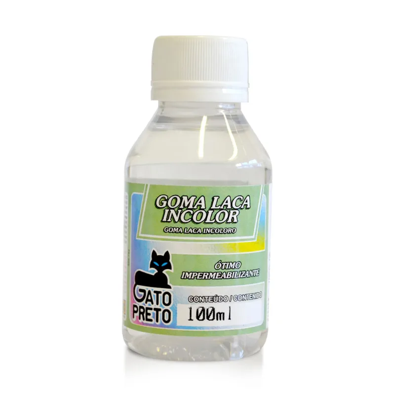 Goma Laca Incolor 100ml Gato Preto