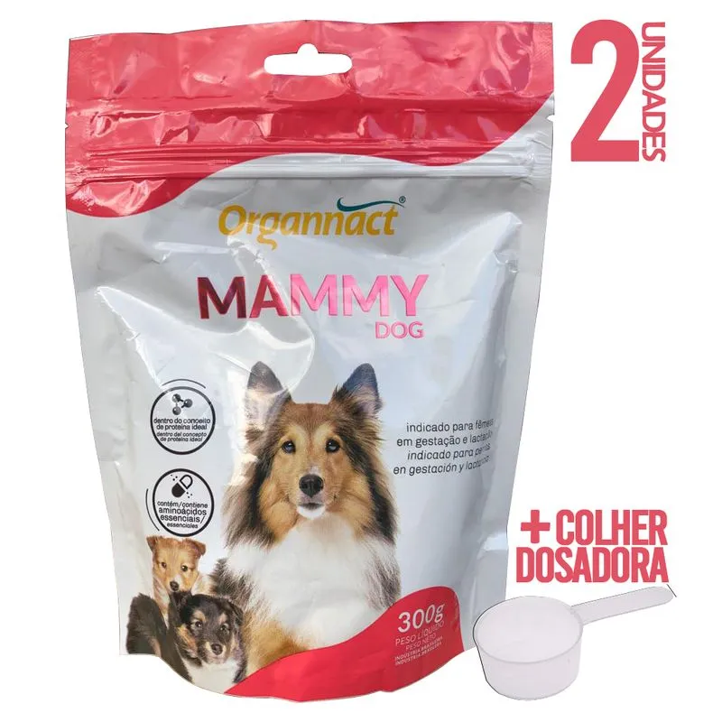 2 Suplemento Alimentar Mammy Dog Gestacao Lactacao Caes Sache 300g