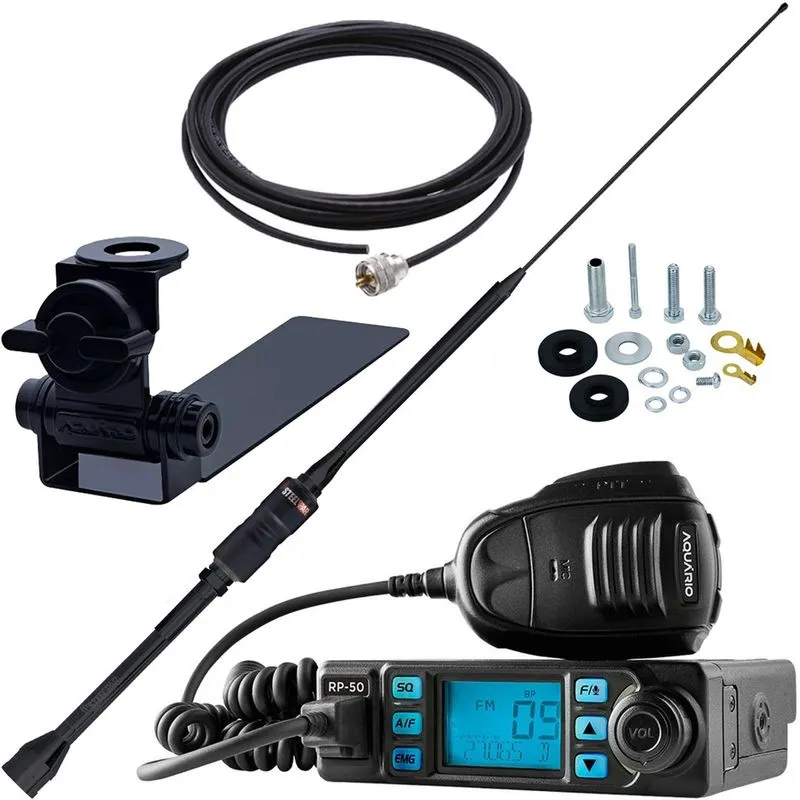 Rádio Px 80 Canais Mini Argentina Black 1,07m Suporte Adaptável Caminhonete