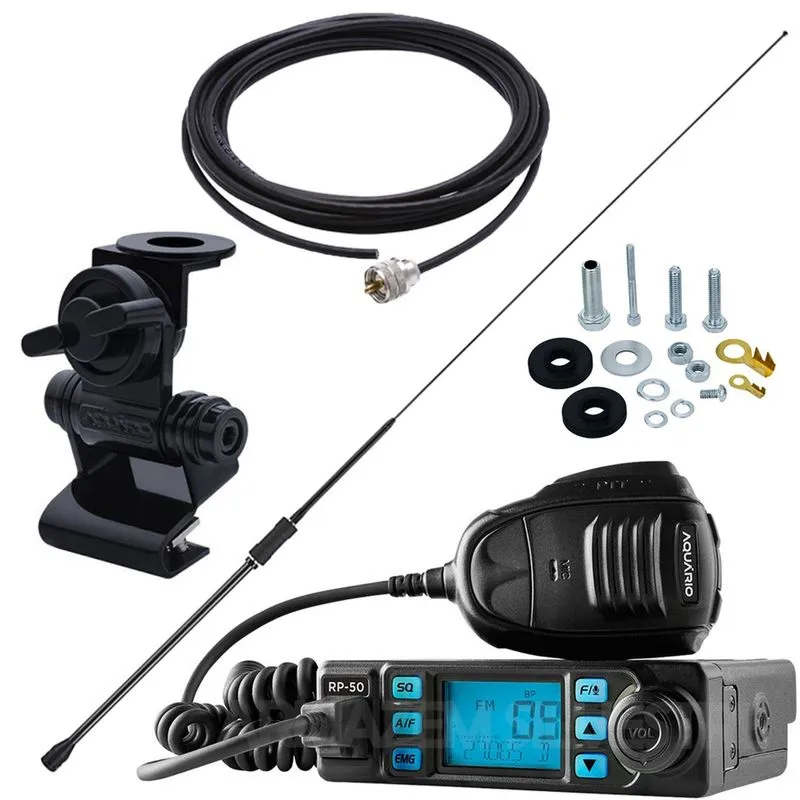 Rádio Px 80 Canais Rp-50 Mini Argentina Black 1,08m Porta Malas Capô Parafusos Fixação