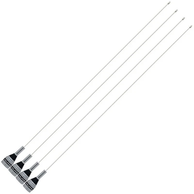 4 Antena Móvel Aço Inox Estética Enfeite 1,50 Metros Aquário