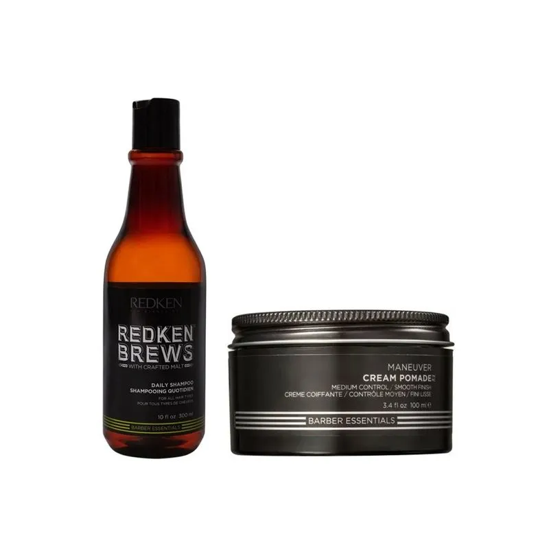 Kit Shampoo Daily E Pomada Modeladora Maneuver Redken Brews