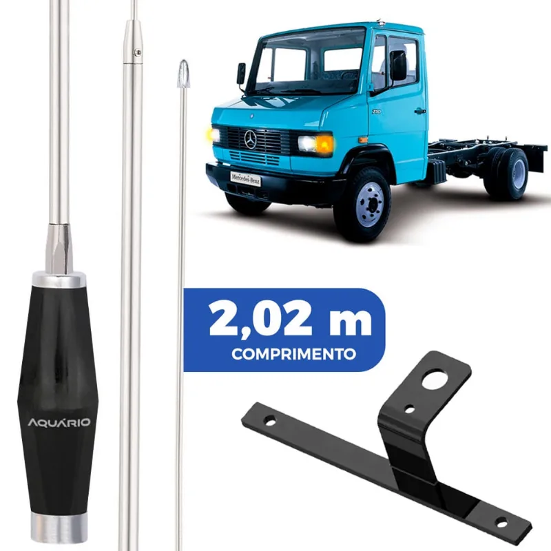 Antena Px Mini Maria Mole 1,40m Alongador 60cm mb Mercedinho Lado Carona 608 609 709 710