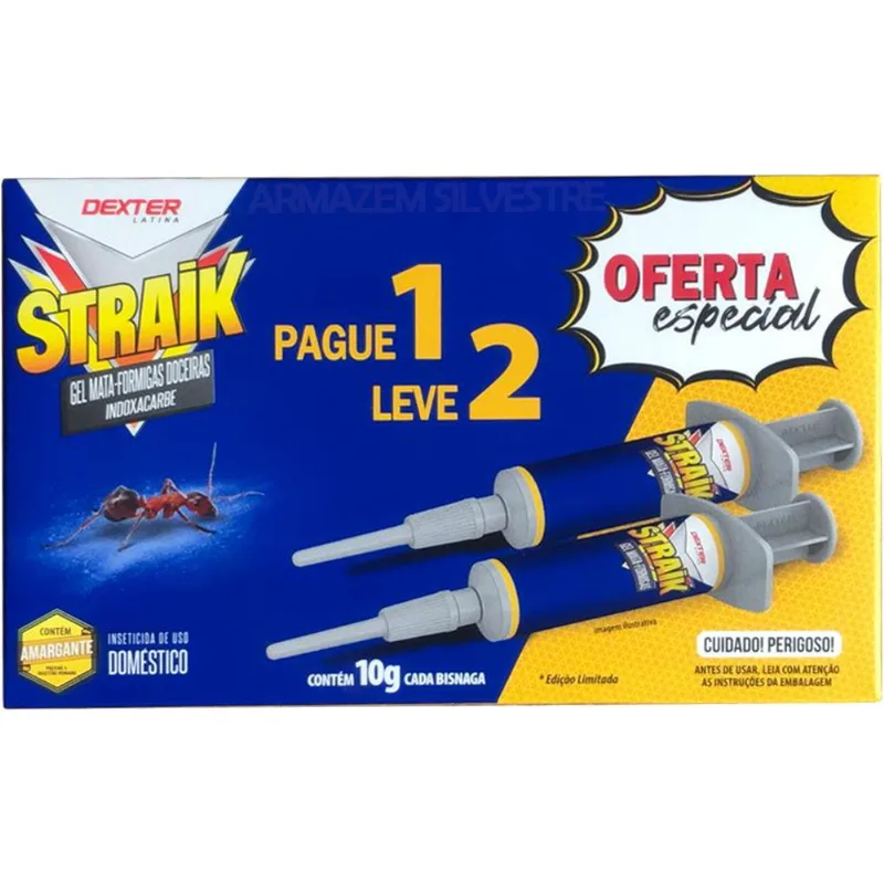 2 Straik Gel Mata Formigas Doceiras Isca Atrativa Seringa 10g