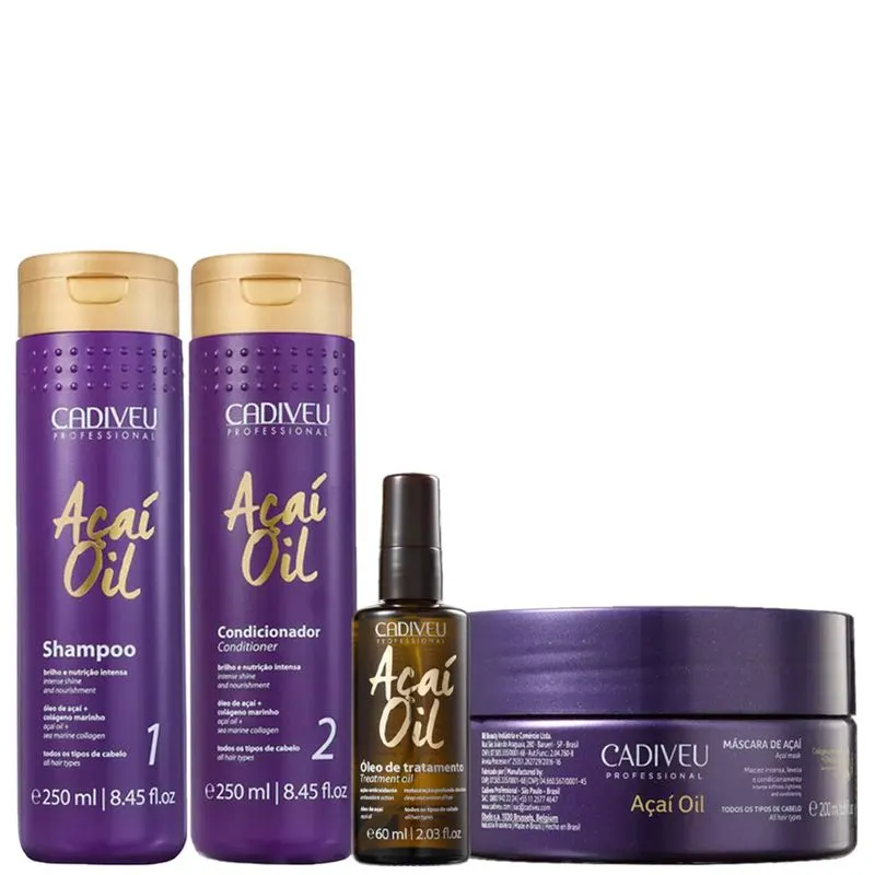 Kit 4 Produtos Cadiveu Açaí Oil