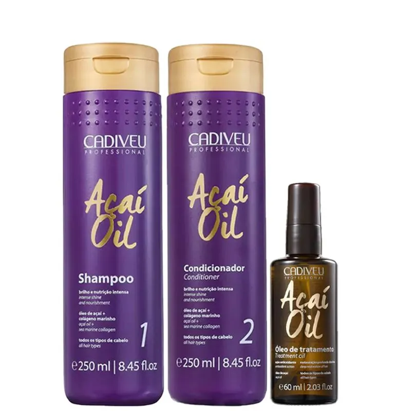 Kit 3 Produtos Cadiveu Açaí Oil
