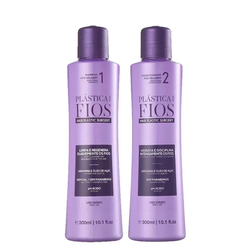 Kit Shampoo E Condicionador Cadiveu Plástica Dos Fios 300ml