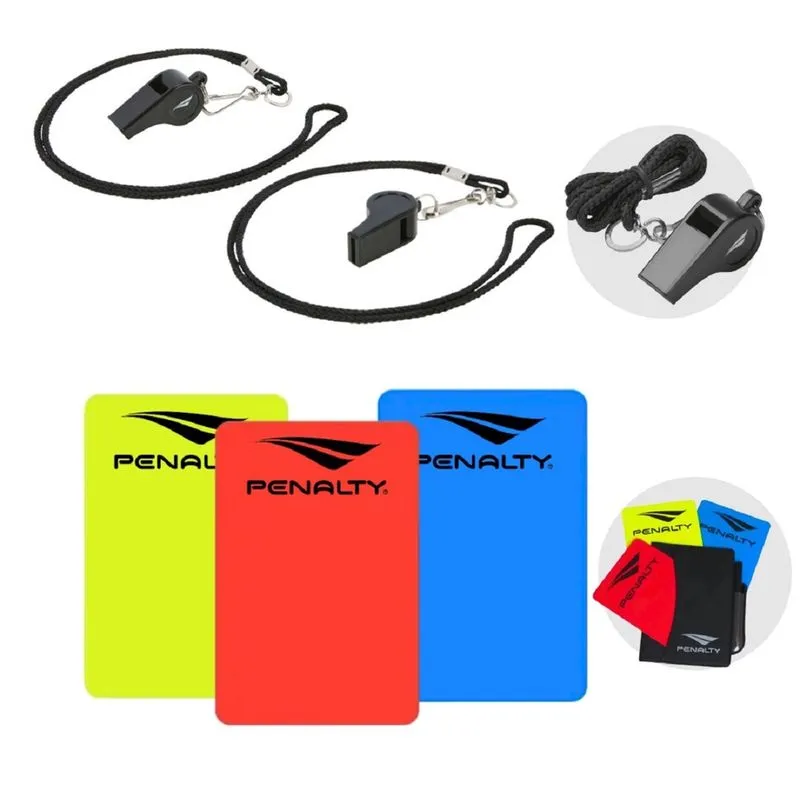Kit Cartão Arbitro + Apito de Plástico