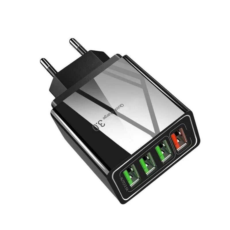 Carregador Turbo 4 Portas Usb 3.0 Samsung/Iphone