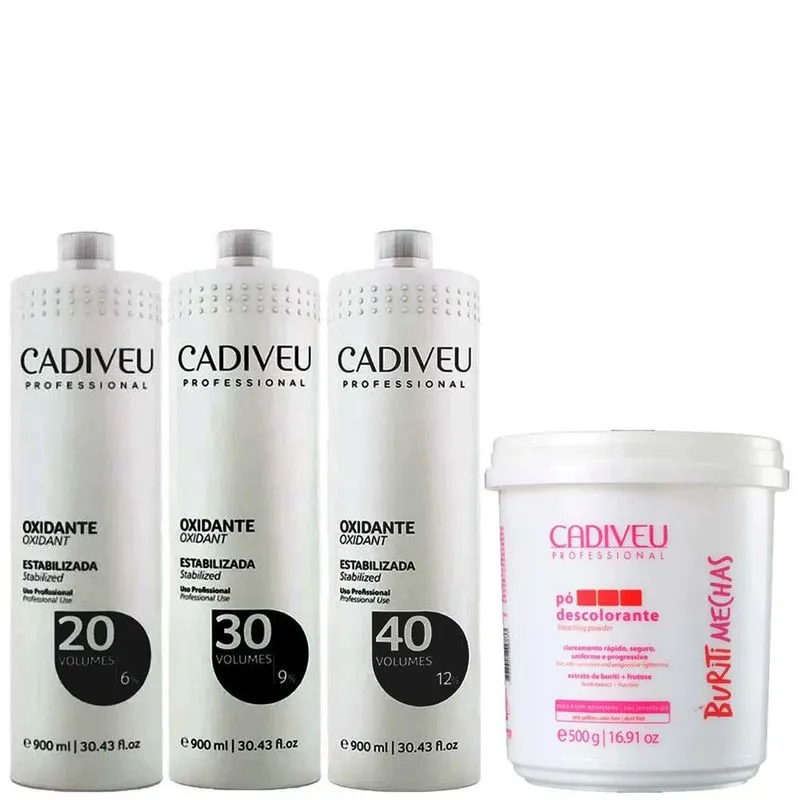Kit Descolorante Cadiveu Buriti Mechas E Ox 20 30 40 Vol