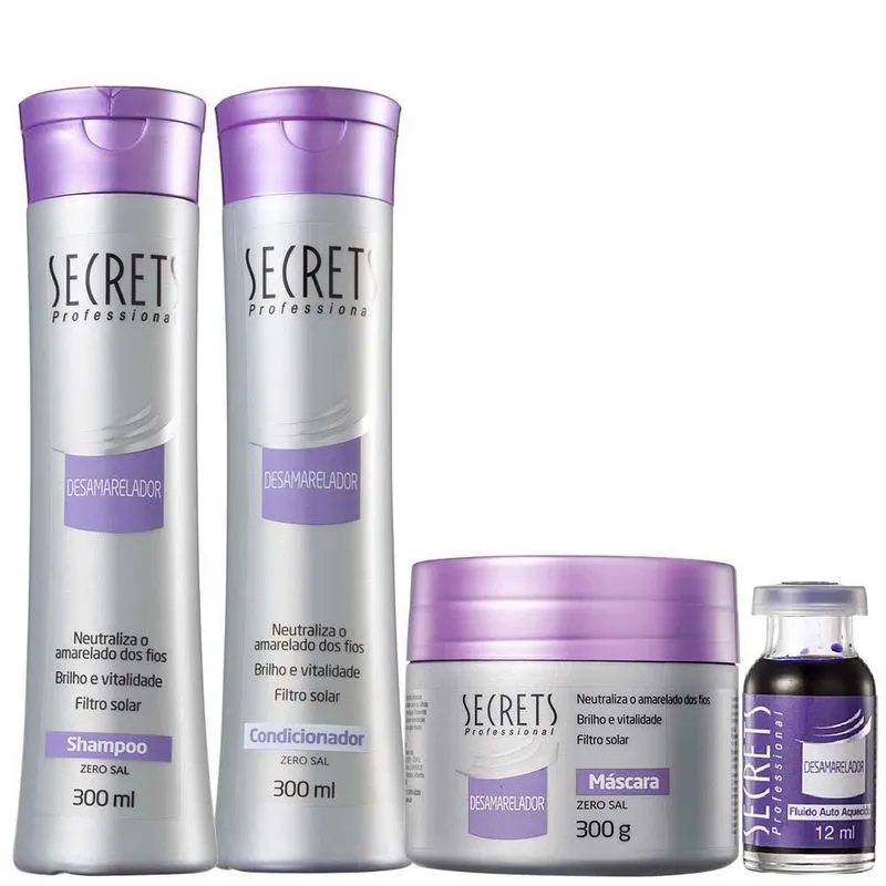 Kit Completo Secrets Desamarelador Home Care