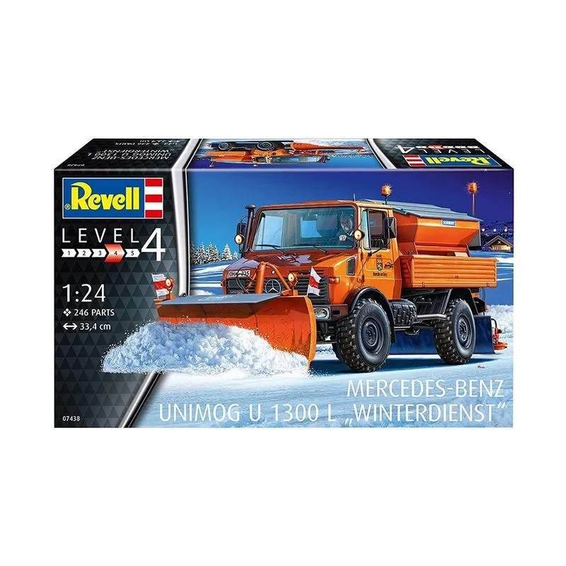 Caminhao Mercedes Benz UNIMOG - U 1300 L Winterdienst Snowpl - REVELL