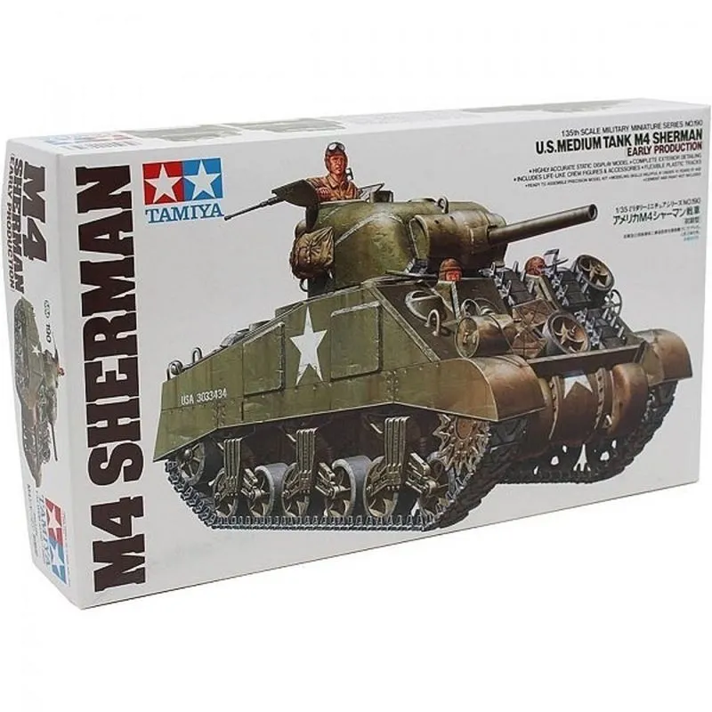 Tanque U.S.Medium Tank M4 - Sherman - (Early Production) - TAMIYA