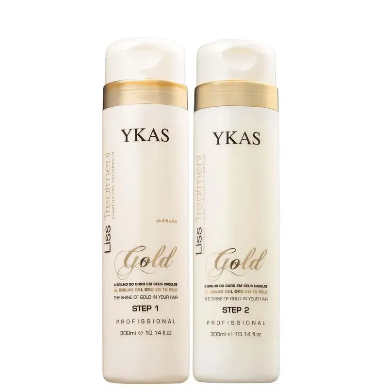 Kit Escova Progressiva Ykas Gold 300ml