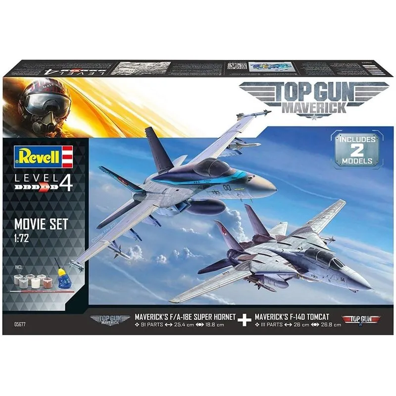 Model Set Top Gun - F-14D Tomcat e F-18/E Super Hornet c,tin - REVELL ALEMA