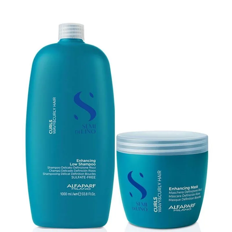 Kit Shampoo e Máscara Enhancing Alfaparf Sdl Curls Salão