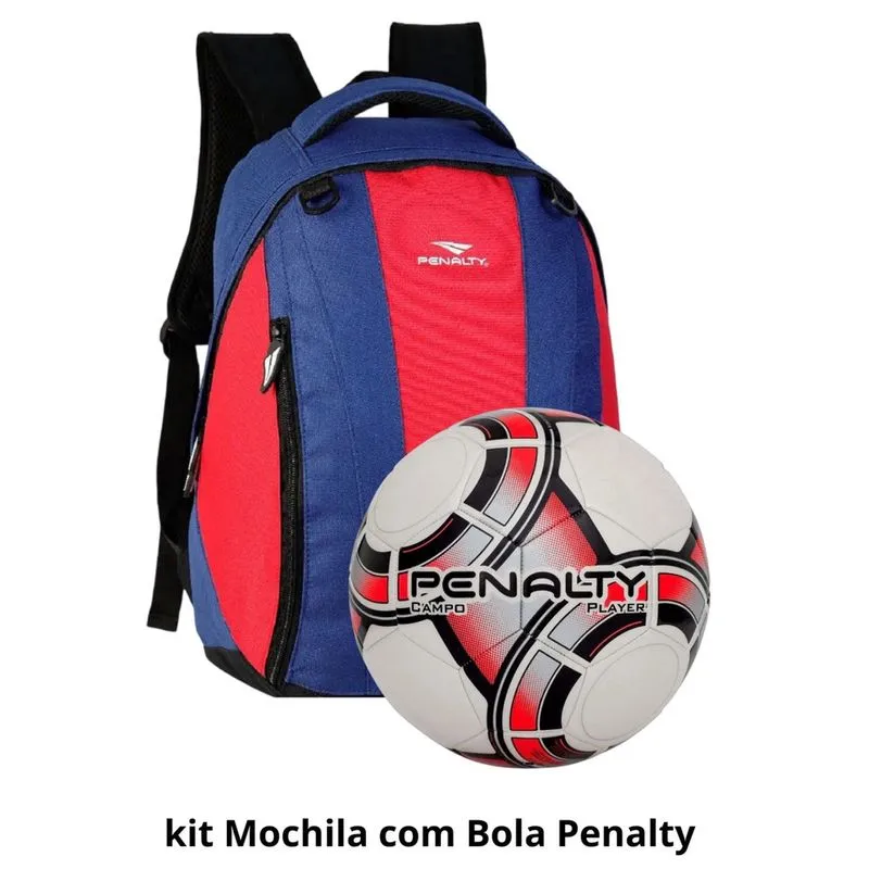 Kit mochila penalty + bola campo penalty player xxiii