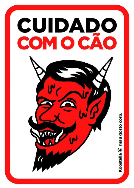 PLACA CUIDADO COM O CÃO