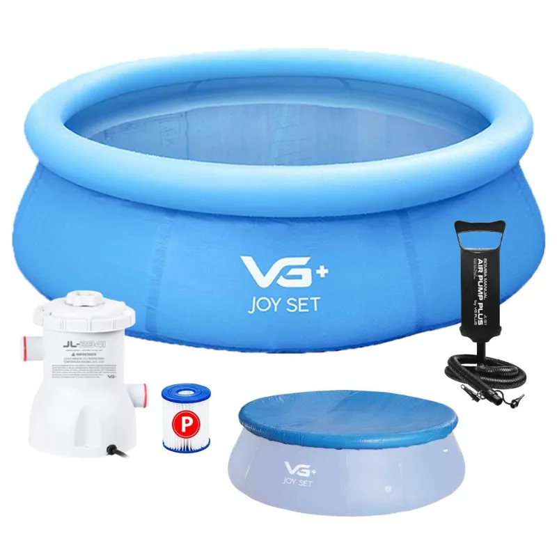 Piscina Inflável Joy Set 2490l Circular 240cm com Filtro Capa Bomba Vg Plus