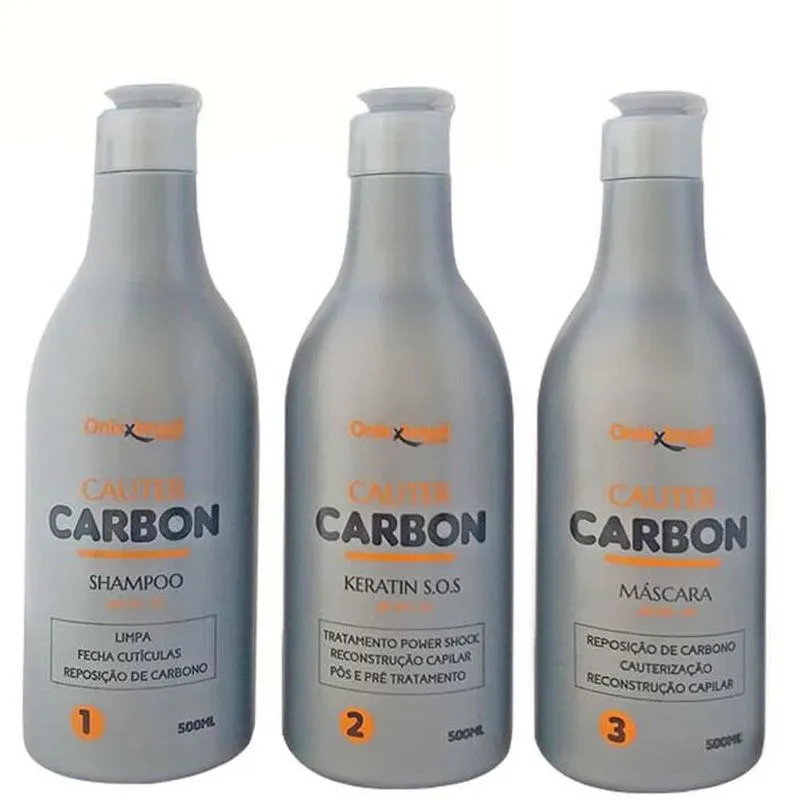 Kit Tratamento Cauterização Onixx Brasil Cauter Carbon 500ml