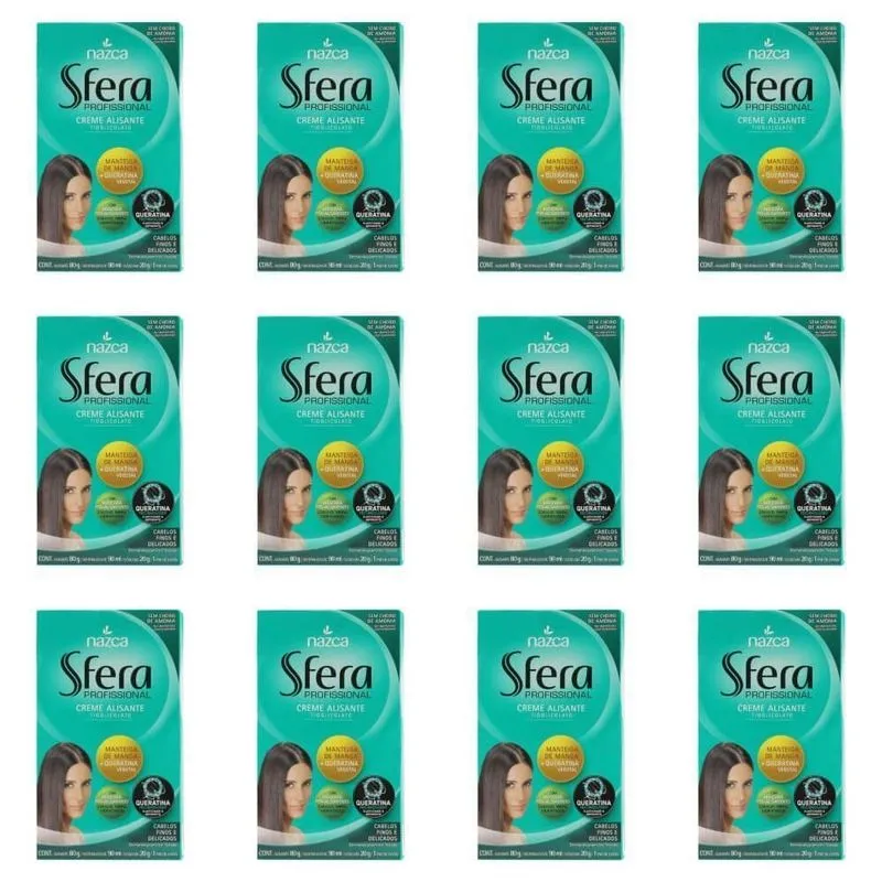 Sfera Creme Alisante Manga E Queratina 80g (Kit C/12)