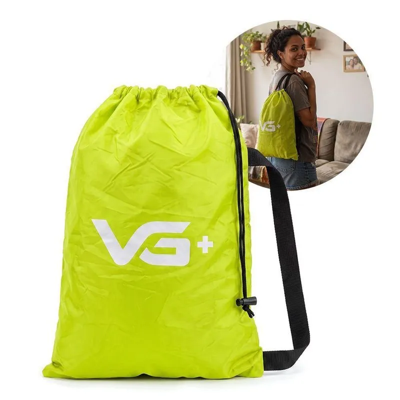 Sacola Ecobag Mochila VG Plus Vg+ Tactel 29CM Verde Claro Unissex Impermeavel