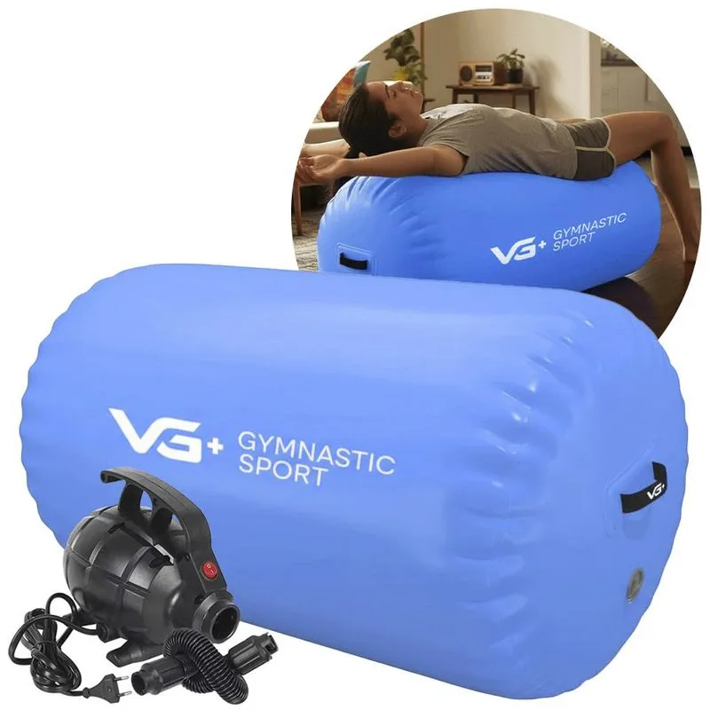 Rolo Inflável Para Ginástica 1m X 070 Roller Yoga Bomba Elétrica 220v VG Plus