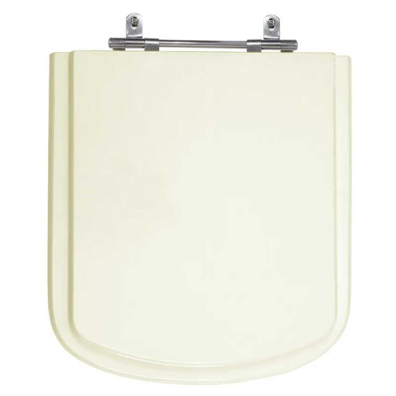 Assento Laqueado Quadra Bege Claro Tampa Vaso Roca Mdf Bege