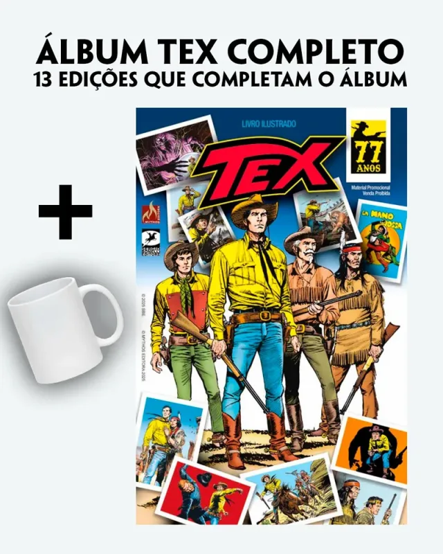 KIT ÁLBUM TEX COMPLETO + CANECA