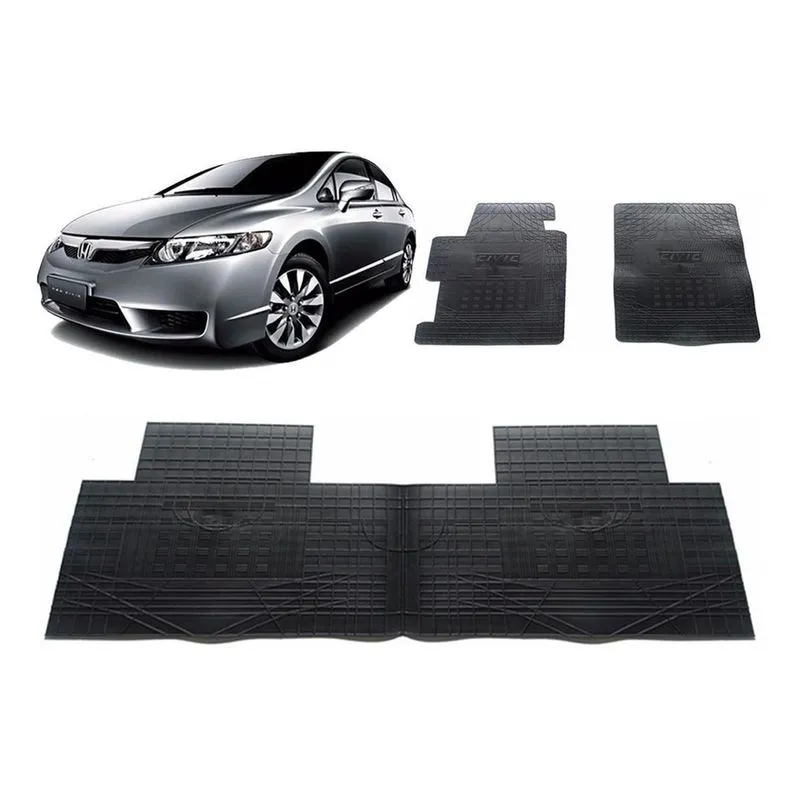 Jogo Tapete Interno Reforçado New Civic 2007 A 2011 Preto