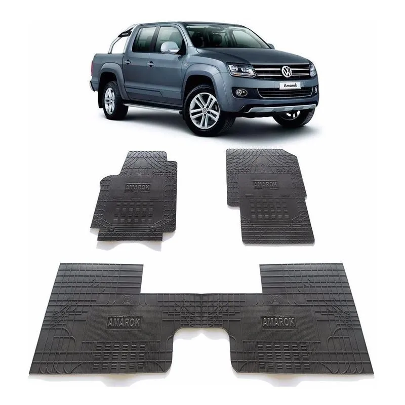 Jogo Tapete Interno Amarok Cab Dupla Porta Copos 10 A 19