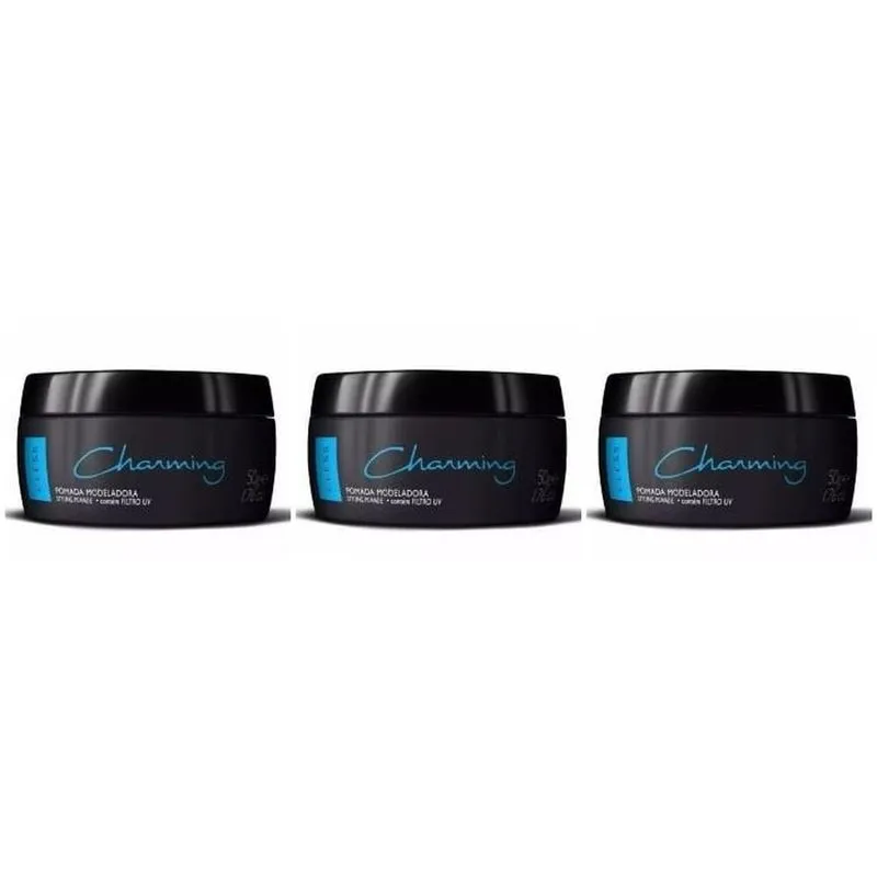 Charming Black Pomada Modeladora Efeito Matte 50g (Kit C/03)
