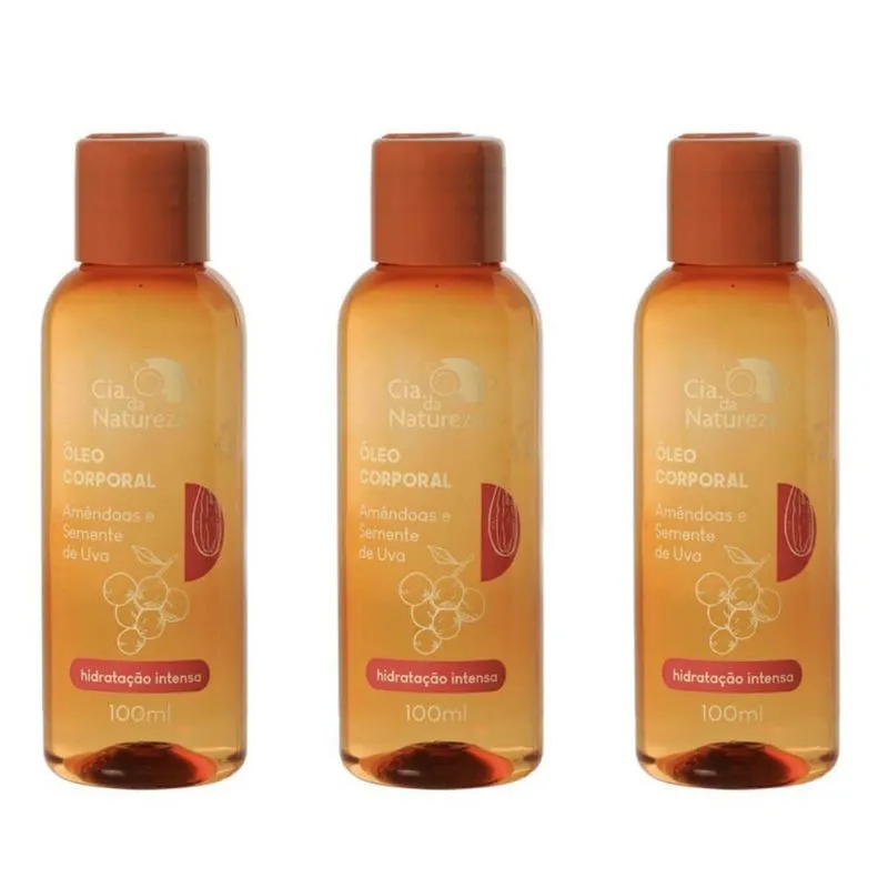 Cia Da Natureza AmENdoas - Semente De Uva OLeo Corporal 100ml (Kit C-03)