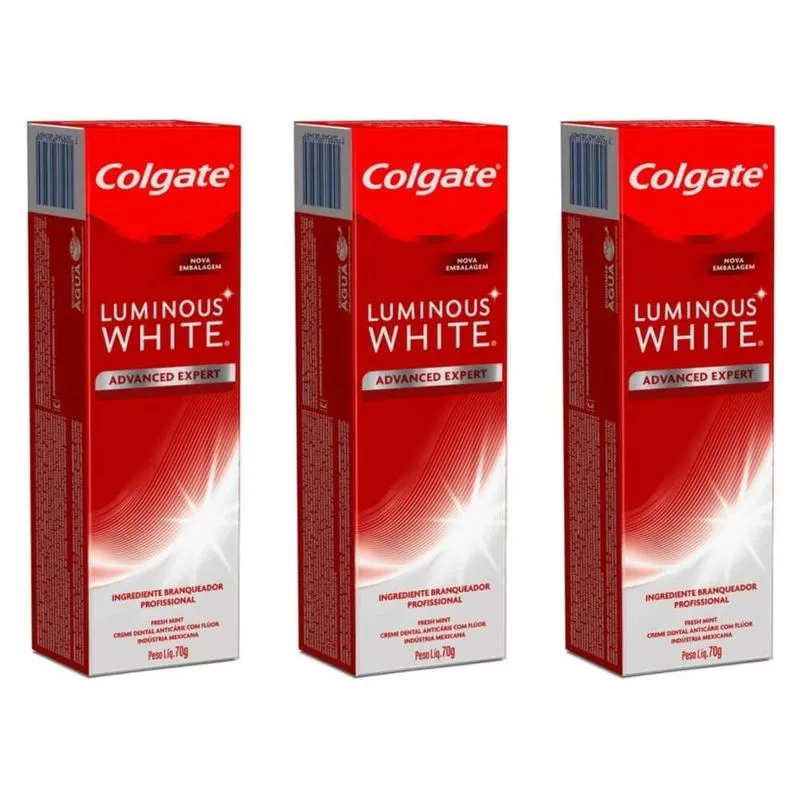 Colgate Luminous White Advanced Creme Dental 70g (kit C-03)