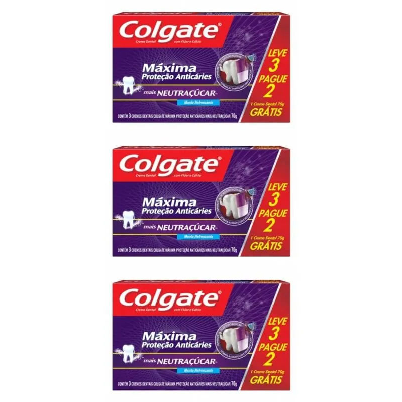 Colgate Mpa Neutracucar Creme Dental 3x70g (kit C-03)