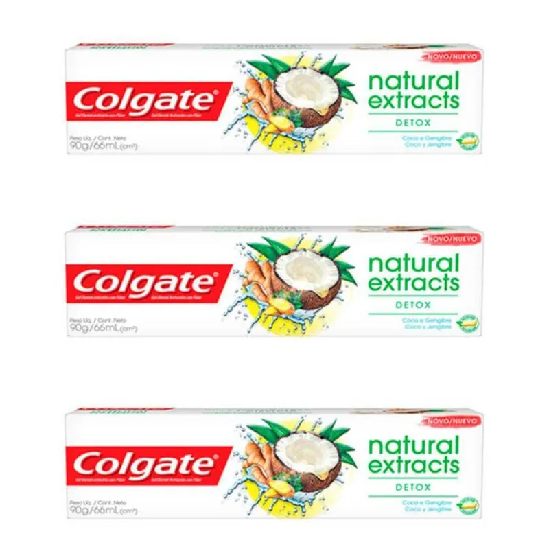 Colgate Naturals Detox Creme Dental 90g (kit C-03)