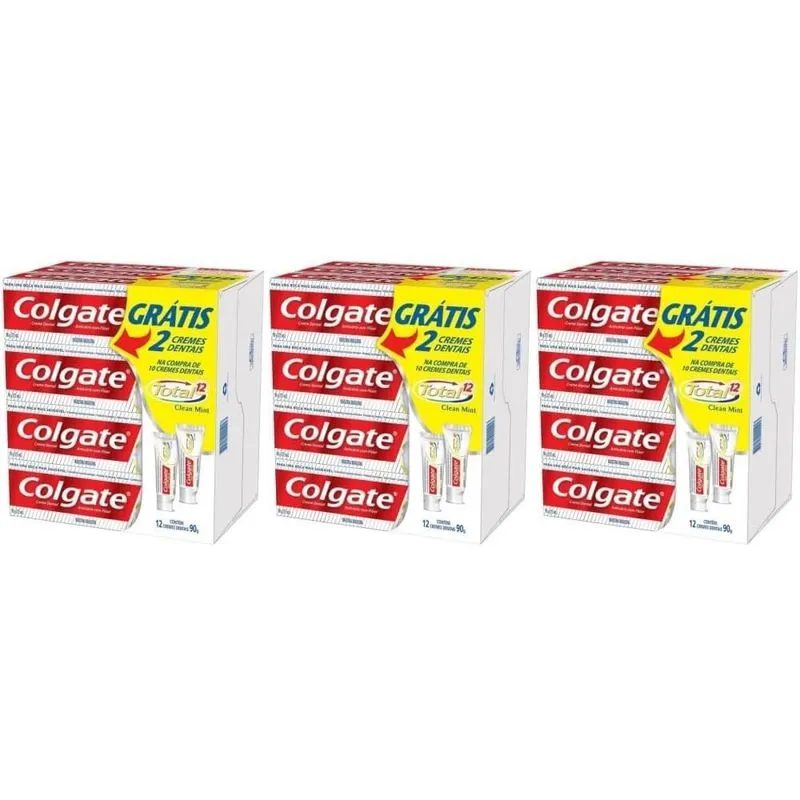 Colgate Total 12 Clean Mint Creme Dental 12x90g (kit C-03)