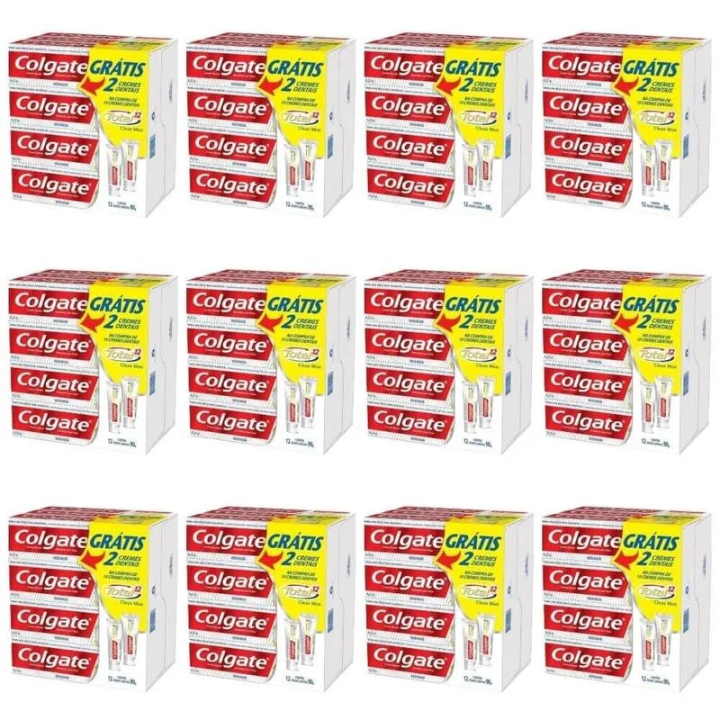 Colgate Total 12 Clean Mint Creme Dental 12x90g (kit C-12)