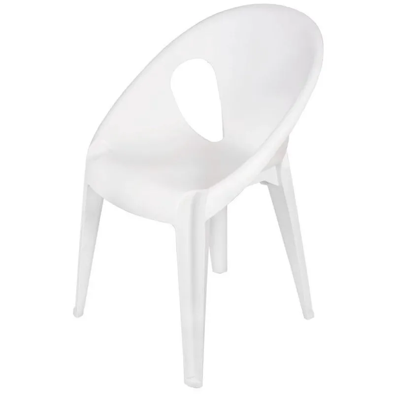 Cadeira Empilhavel Com Braço Drop Em Polipropileno Branco
