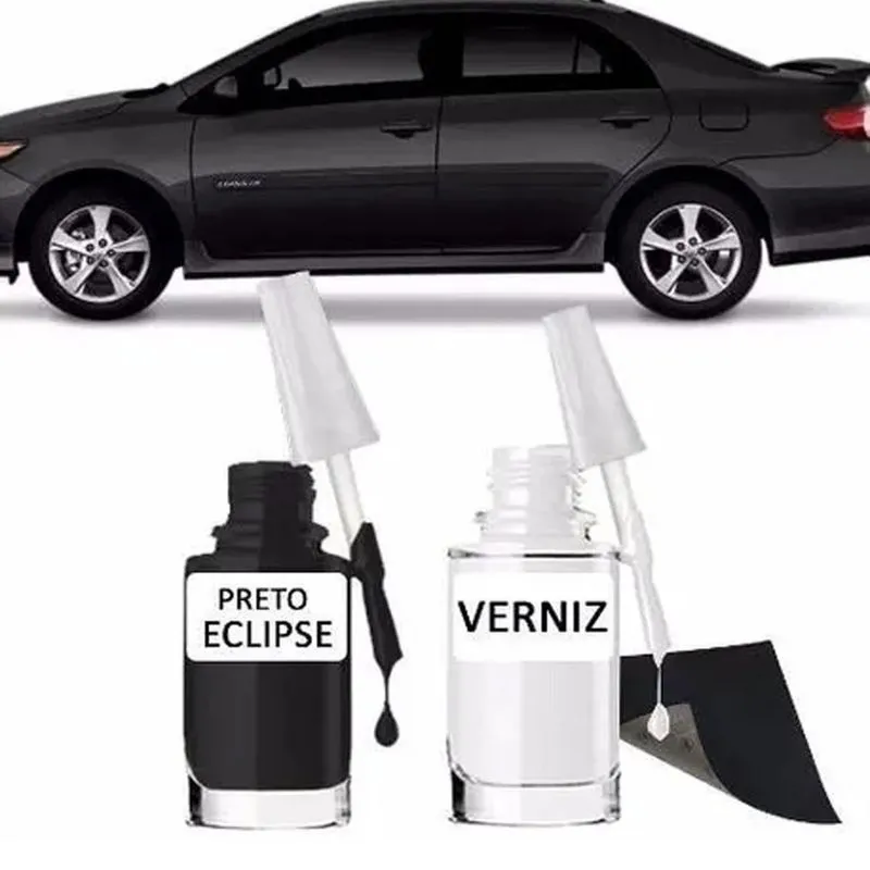 Tinta Retoque Tira Risco Automotivo Preto Eclipse Preto Eclipse 20 Ml