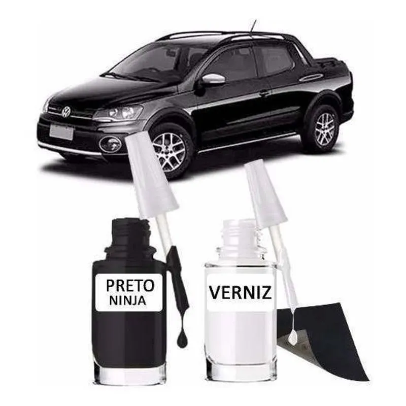 Tinta Tira Risco Automotivo Volkswagen Cor Preto Ninja Preto