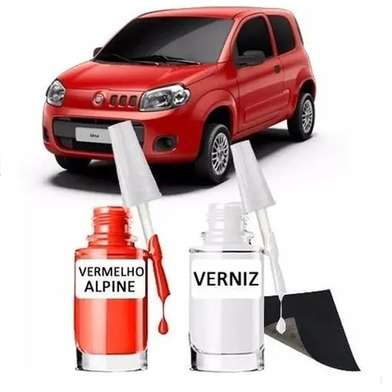 Tinta Tira Risco Retoque Automotivo Vermelho Alpine Vermelho